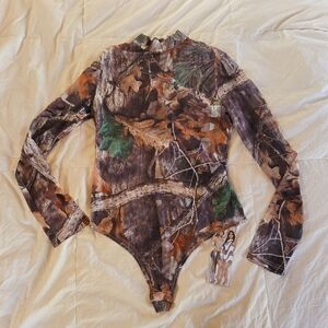 Angel Brinks Woodland Camo Bodysuit XL